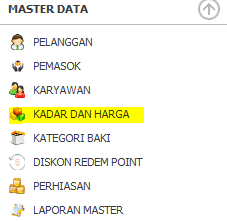 master kadar dan harga